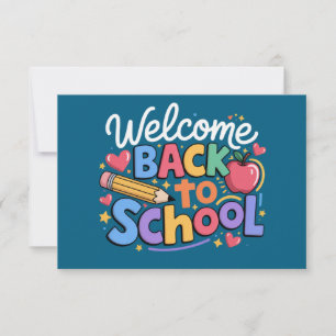 Terug naar school leraar eerste dag van school gra bedankkaart
