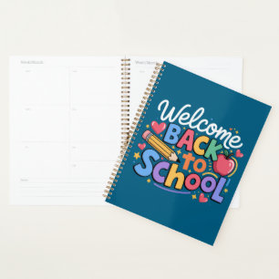 Terug naar school leraar eerste schooldag Grappig Planner