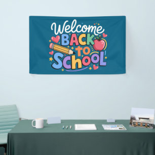 Terug naar school leraar eerste schooldag Grappig Spandoek