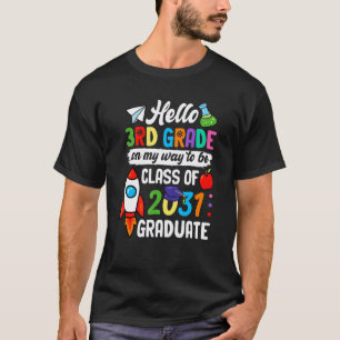 Terug naar school leraar hallo 3e leerjaar om toek t-shirt