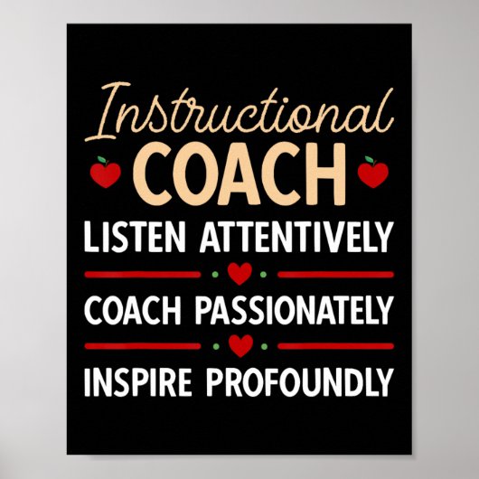 Terug naar school leraar instructiecoach poster (Voorkant)