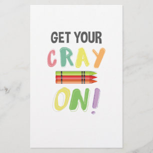Terug naar school Leraar Krijg je Cray op Crayon Briefpapier