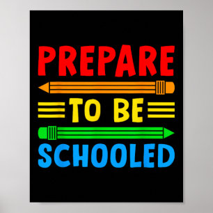Terug naar school Leraar Outfit Grappig Bereid je Poster