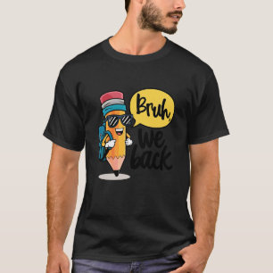 Terug naar school leraar potlood eerste schooldag t-shirt