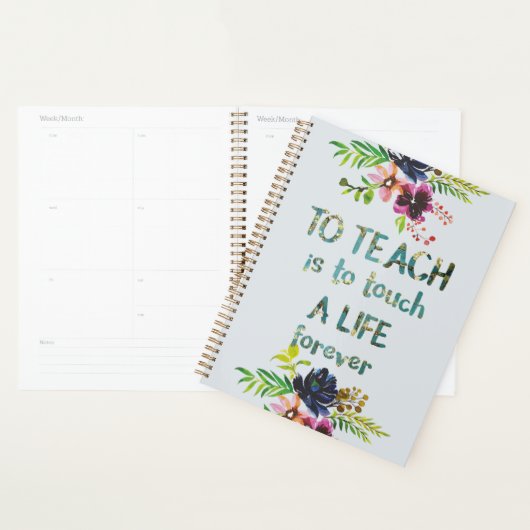 Terug naar school Leraar Quote Typografie Planner (Display)