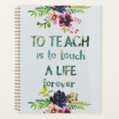 Terug naar school Leraar Quote Typografie Planner (Voorkant)