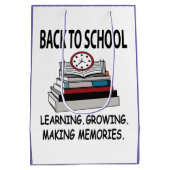 Terug naar school leraar student Terug naar school Medium Cadeauzakje (Achterkant)