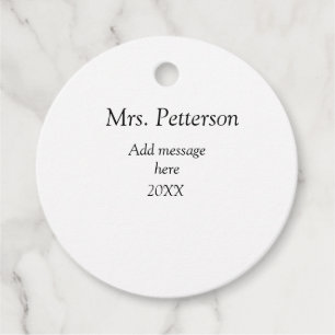 Terug naar school leraar waardering en jaargang bedankjes labels