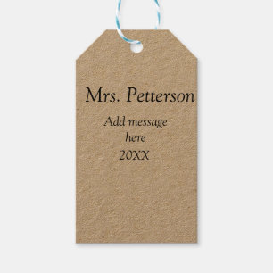 Terug naar school leraar waardering en jaargang cadeaulabel