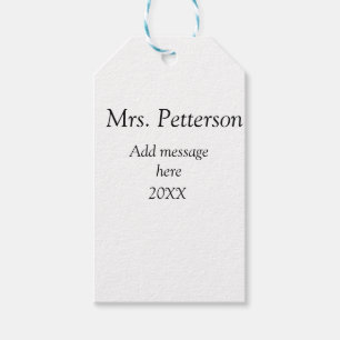 Terug naar school leraar waardering en jaargang cadeaulabel