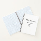 Terug naar school leraar waardering en jaargang notitieboek (Binnen)