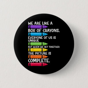 Terug naar school leraar we zijn als een doos kleu ronde button 5,7 cm