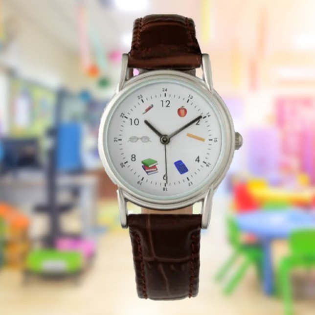 Terug-naar-school leraar's leren horloge (Creator heeft geüpload)