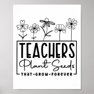 Terug naar school Leraren planten zaden die voor a Poster