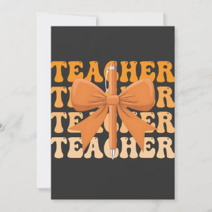 Terug naar school Lerarendag Boog Coquette Kaart
