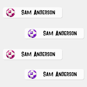 Terug naar School Meisjes Voetbal Kinder Naam Labels