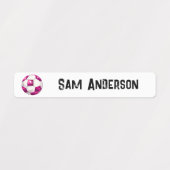 Terug naar School Meisjes Voetbal Kinder Naam Labels (Design 1)