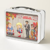 Terug naar school metalen lunchbox (Achterkant)