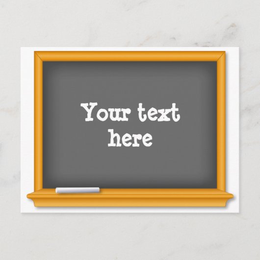 Terug naar School Mini Chalkboard Briefkaart (Voorkant)