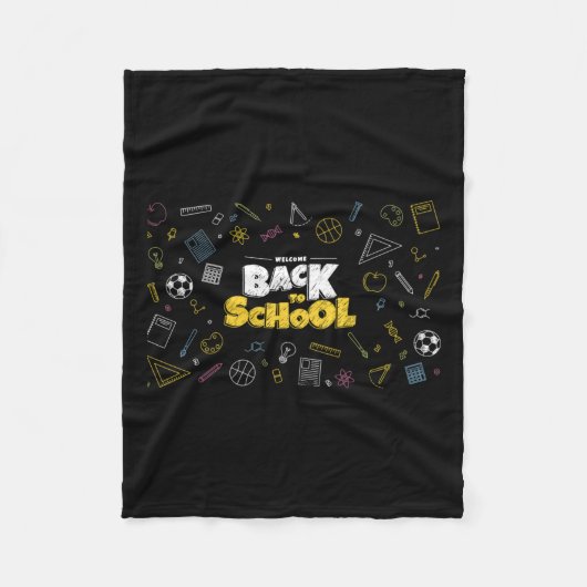 Terug naar school mondkapje grappige leraar en stu fleece deken (Voorkant)