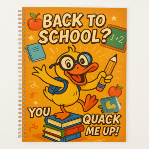 Terug naar school    Mooie eend cover voor docente Planner