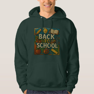 Terug naar school mozaïek stijl hoodie