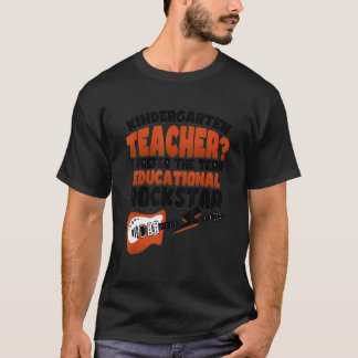 Terug naar school muziek gitaar kleuterleraar t-shirt