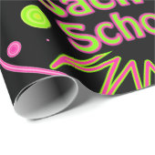 Terug naar School Neon Pop Art Bright Classroom Cadeaupapier (Rol Hoek)