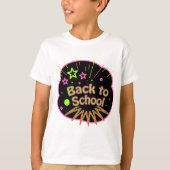 Terug naar School Neon Pop Art Bright Classroom T-shirt (Voorkant)