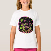 Terug naar School Neon Pop Art Bright Classroom T-shirt (Voorkant)