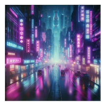 Terug naar school Neon Skyline Stedelijke Nachtglo