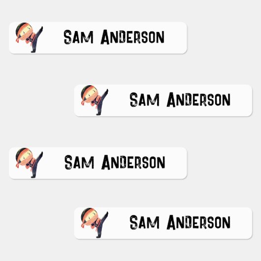 Terug naar school Ninja Kinder naam Labels (Groep)