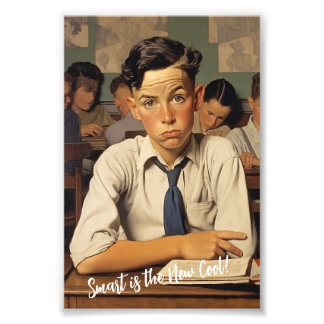 Terug naar school Norman Rockwell tekenstijl Foto Afdruk