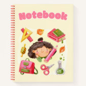 Terug naar school 💛💗📒 notitieboek (Voorkant)