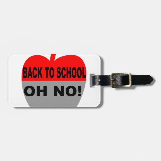 Terug naar school Oh nee Bagagelabel (Voorkant horizontaal)