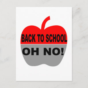 Terug naar school oh nee briefkaart