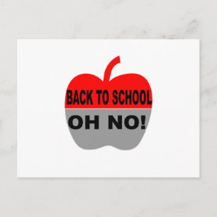 Terug naar school oh nee briefkaart