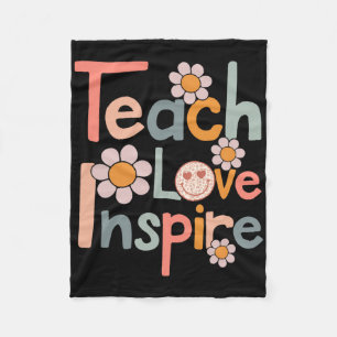 Terug naar school onderwijs liefde inspireren retr fleece deken