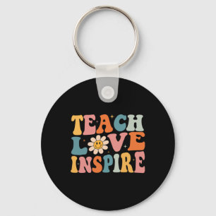 Terug naar school onderwijs liefde inspireren retr sleutelhanger