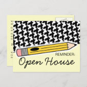 Terug naar School Open House/Orientation Briefkaar Briefkaart (Voorkant / Achterkant)