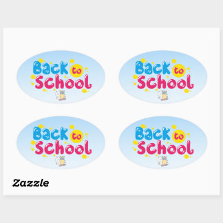 Terug naar school ovale sticker