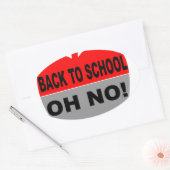 Terug naar school ovale sticker (Envelop)