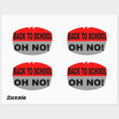 Terug naar school ovale sticker (Vel)