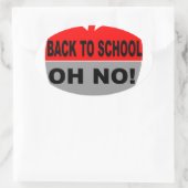 Terug naar school ovale sticker (Tas)