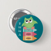 Terug naar School OWL Name Backpack Button (Voorkant /achterkant)
