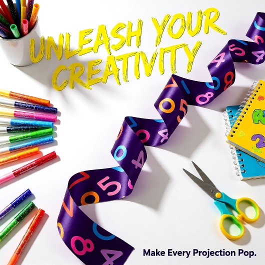 Terug naar school paarse cijfers lint