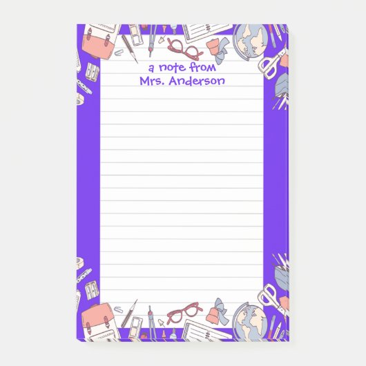 Terug naar School Paarse Post-it® Notes (Voorkant)
