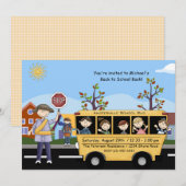 Terug naar School - partijuitnodiging Kaart (Voorkant / Achterkant)