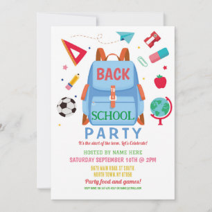 Terug naar School Party Pre School Rugzak Kaart