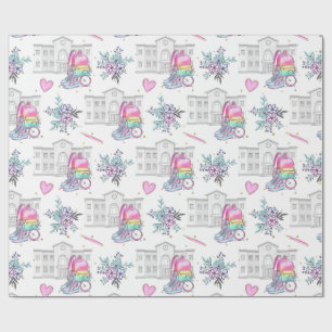 Terug naar school patroon cadeaupapier
